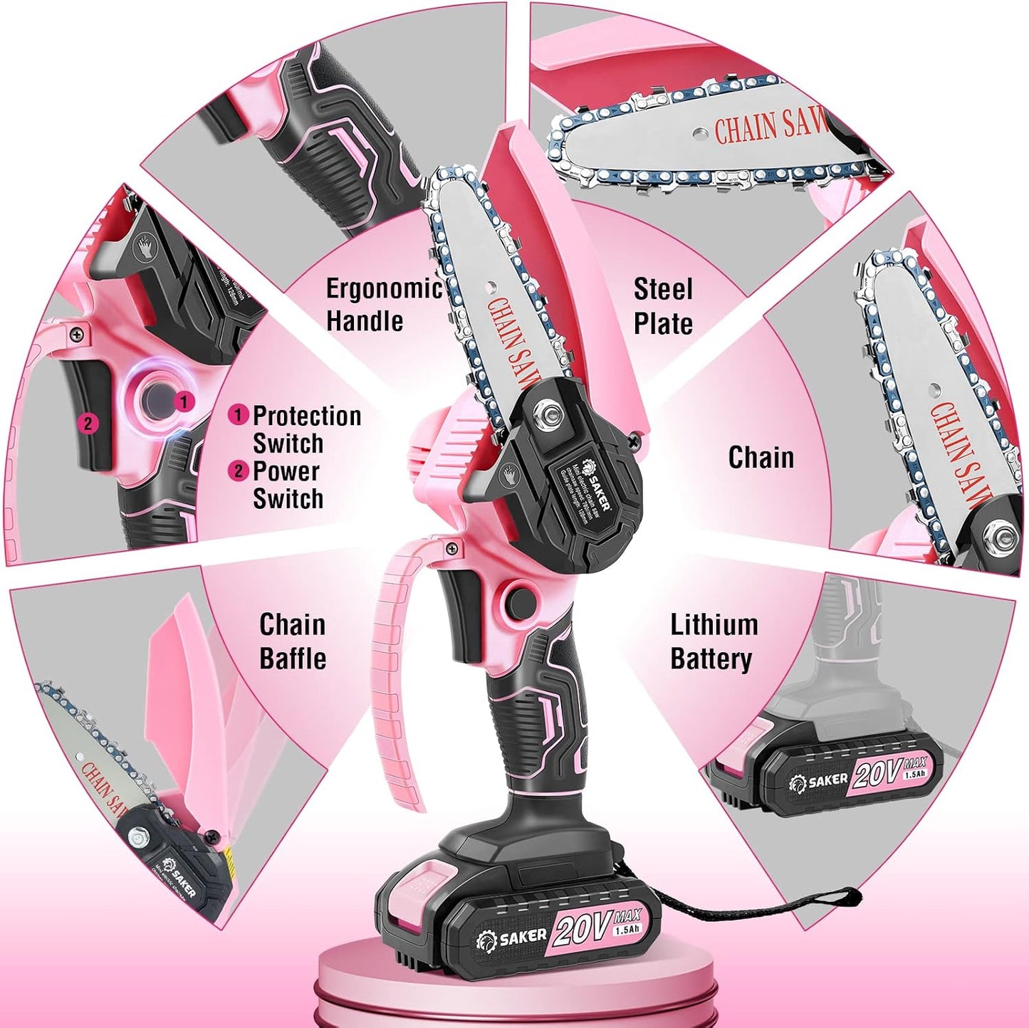 Mini Chainsaw Cordless,Portable Electric Chain Saw
