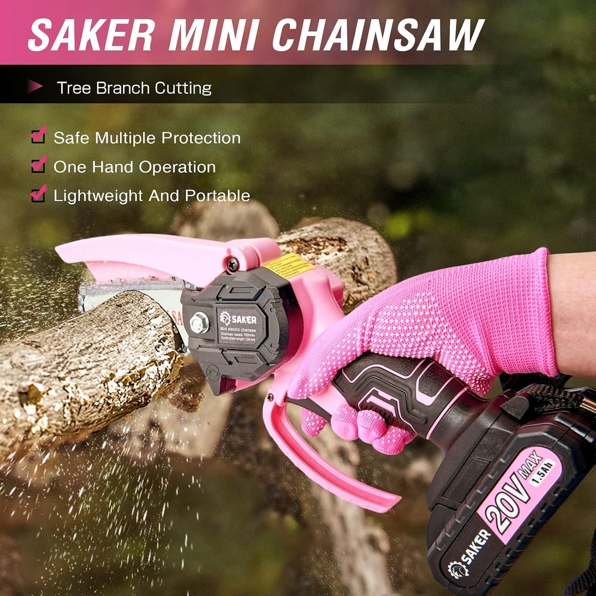 Mini Chainsaw Cordless,Portable Electric Chain Saw