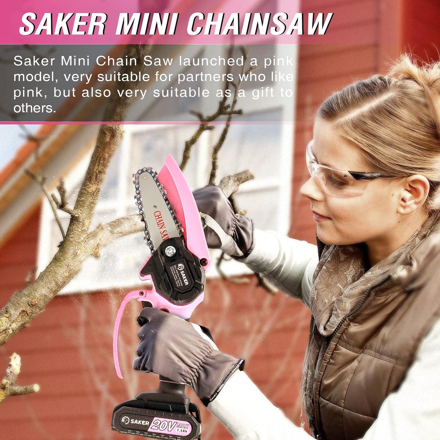 Mini Chainsaw Cordless,Portable Electric Chain Saw