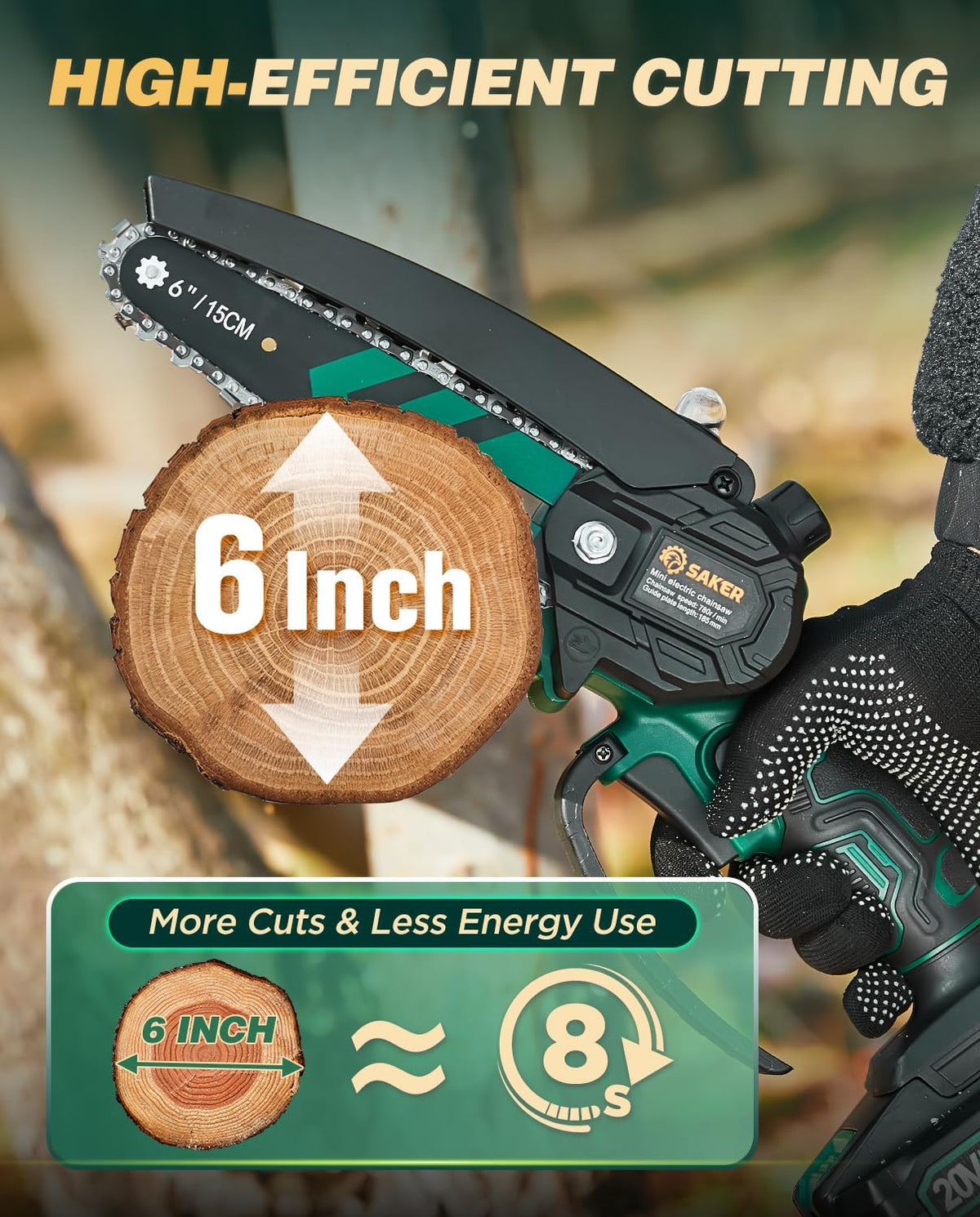 Mini Chainsaw Cordless,Portable Electric Chain Saw