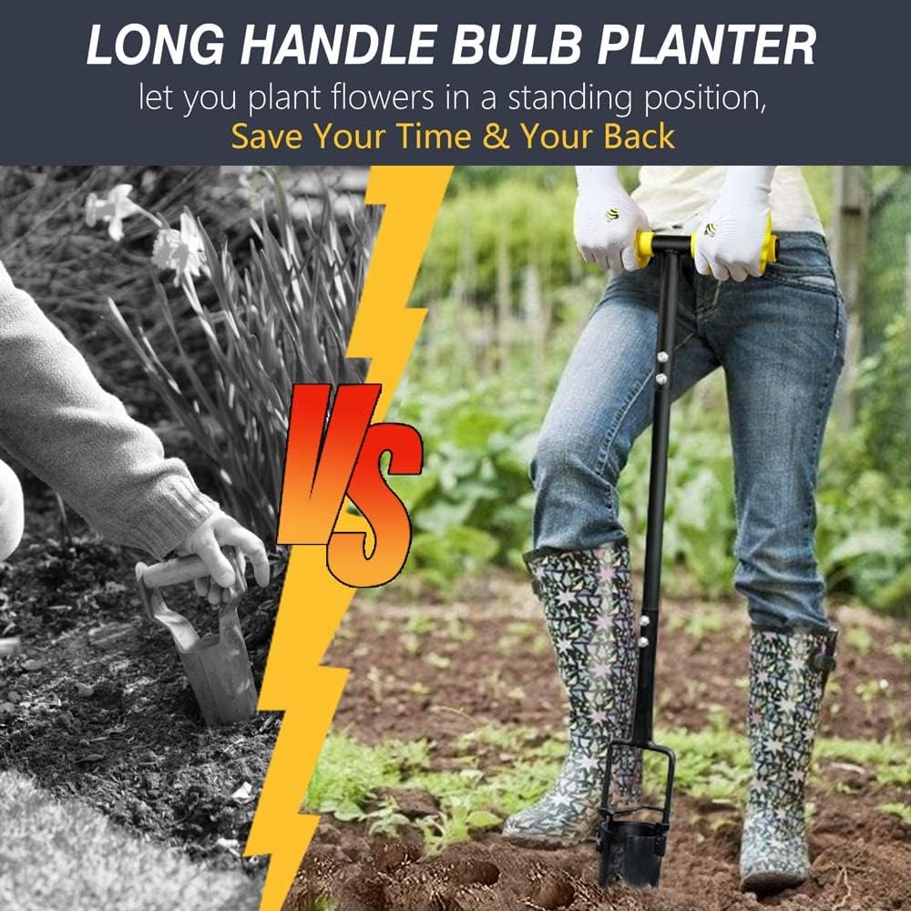 Long Handle Bulb Planter Tool, Tulip Plant Hole Digger, Sod Plugger