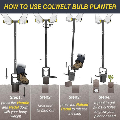 Long Handle Bulb Planter Tool, Tulip Plant Hole Digger, Sod Plugger