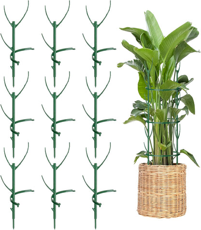 24Pcs Plant Support Stakes, Half Round Plant Stakes for Indoor Plants, Stackable Garden Flower Support, Plant Cages for Tomato,Monstera, Peony, Hydrangea, Climbing Plants