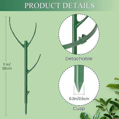 24Pcs Plant Support Stakes, Half Round Plant Stakes for Indoor Plants, Stackable Garden Flower Support, Plant Cages for Tomato,Monstera, Peony, Hydrangea, Climbing Plants