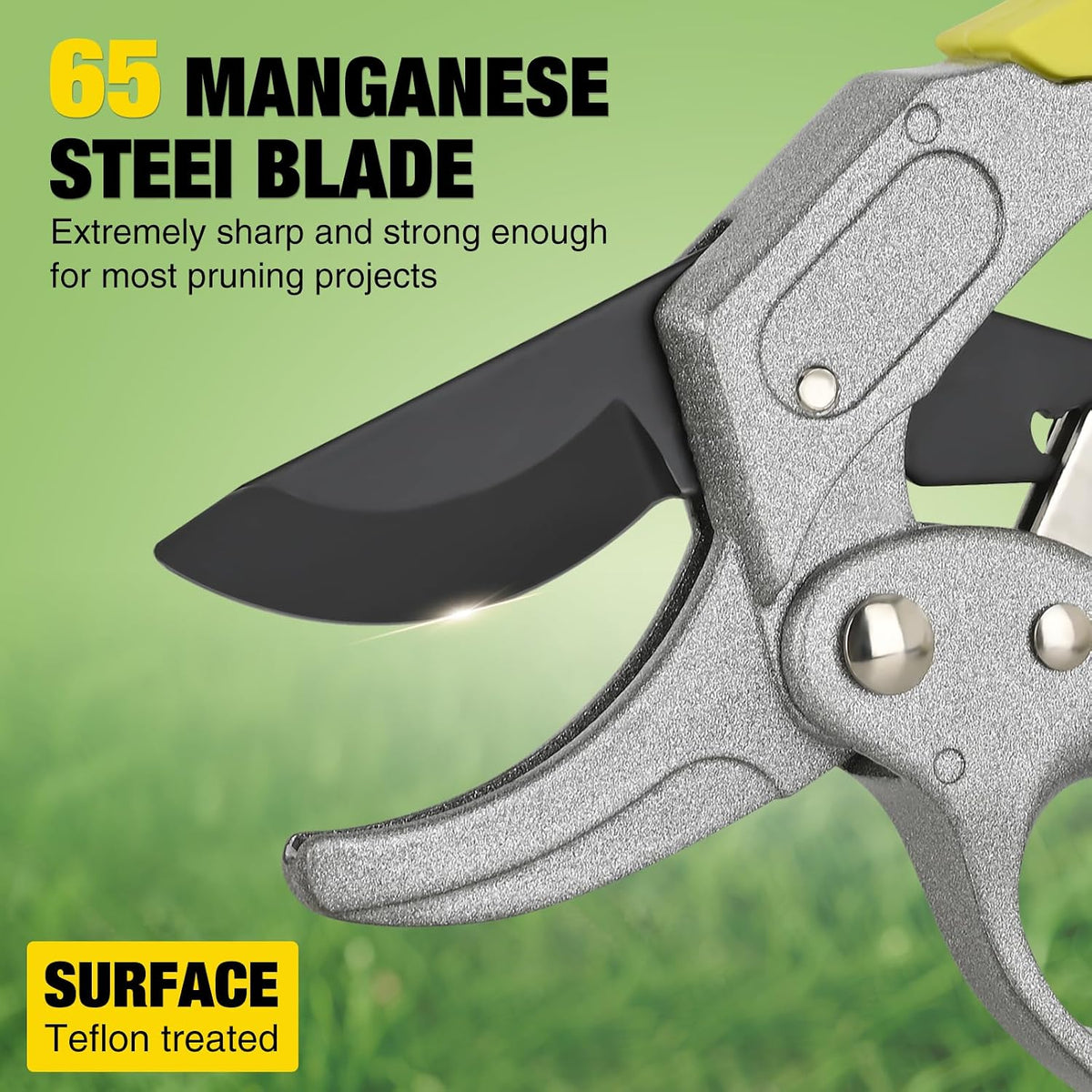 Pruning Shears Garden Shears 8.6" Professional Bypass Garden Scissors Yard Clippers with Sharp SK5 Steel Blade Heavy Duty Hand Pruners for Branch Flower Plant Trimming Cutting Gardening Tools