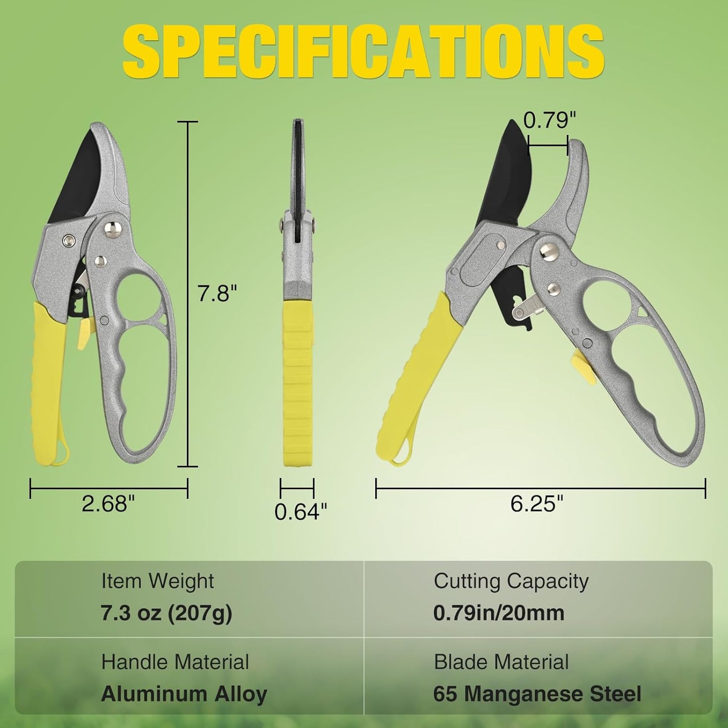 Pruning Shears Garden Shears 8.6" Professional Bypass Garden Scissors Yard Clippers with Sharp SK5 Steel Blade Heavy Duty Hand Pruners for Branch Flower Plant Trimming Cutting Gardening Tools