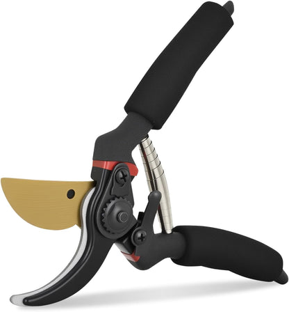 Pruning Shears Garden Shears 8.6" Professional Bypass Garden Scissors Yard Clippers with Sharp SK5 Steel Blade Heavy Duty Hand Pruners for Branch Flower Plant Trimming Cutting Gardening Tools
