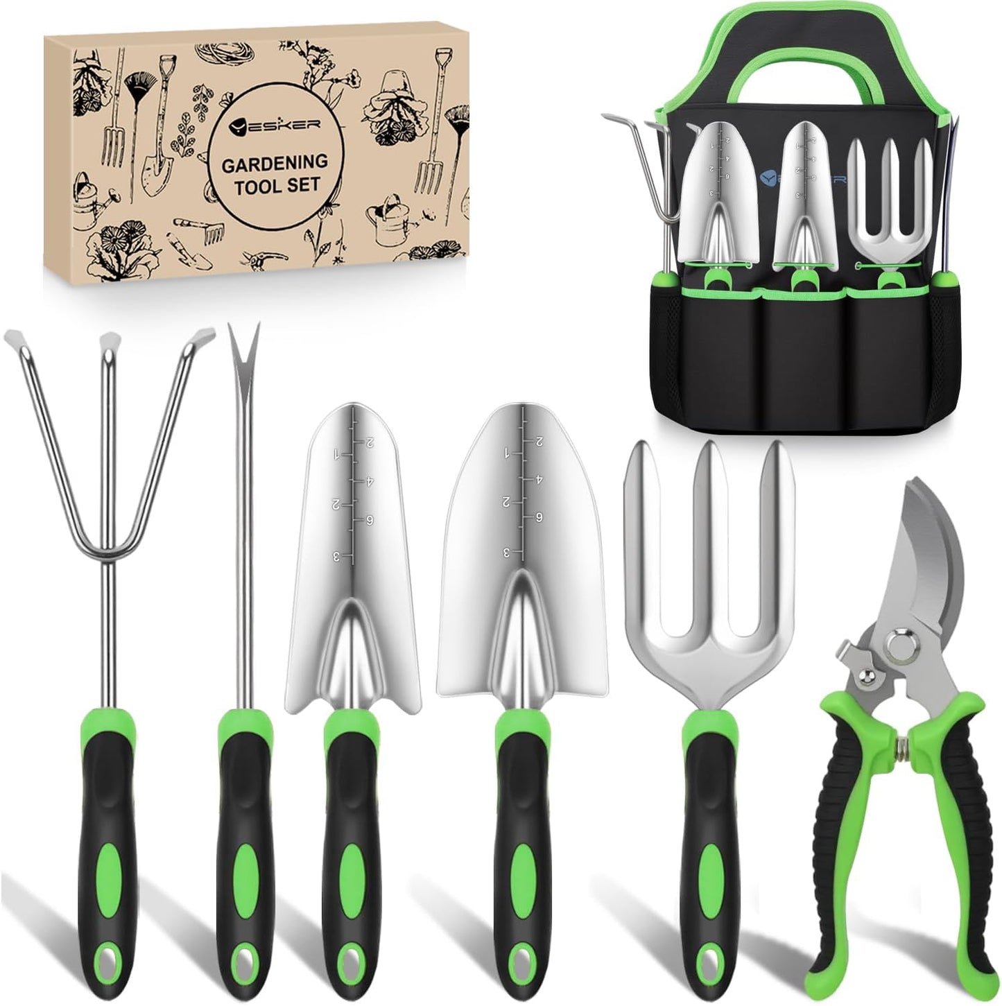 Pruning Shears Garden Shears 8.6" Professional Bypass Garden Scissors Yard Clippers with Sharp SK5 Steel Blade Heavy Duty Hand Pruners for Branch Flower Plant Trimming Cutting Gardening Tools
