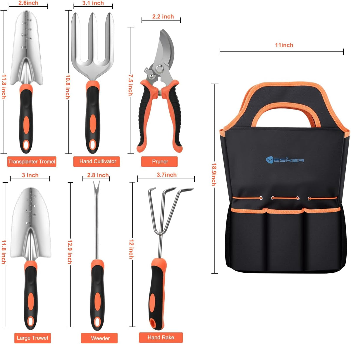 Pruning Shears Garden Shears 8.6" Professional Bypass Garden Scissors Yard Clippers with Sharp SK5 Steel Blade Heavy Duty Hand Pruners for Branch Flower Plant Trimming Cutting Gardening Tools