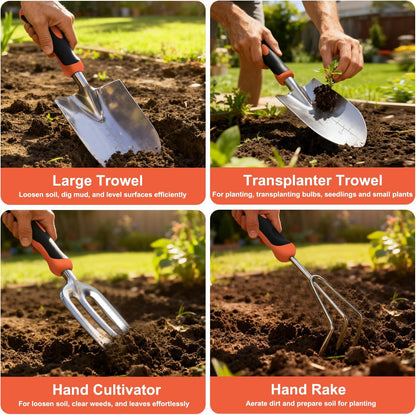 Pruning Shears Garden Shears 8.6" Professional Bypass Garden Scissors Yard Clippers with Sharp SK5 Steel Blade Heavy Duty Hand Pruners for Branch Flower Plant Trimming Cutting Gardening Tools