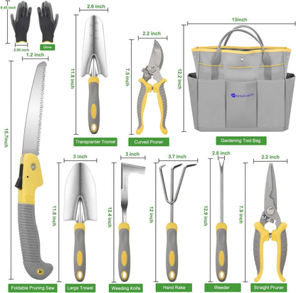 Pruning Shears Garden Shears 8.6" Professional Bypass Garden Scissors Yard Clippers with Sharp SK5 Steel Blade Heavy Duty Hand Pruners for Branch Flower Plant Trimming Cutting Gardening Tools