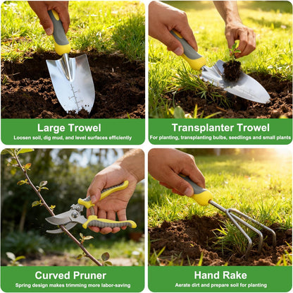 Pruning Shears Garden Shears 8.6" Professional Bypass Garden Scissors Yard Clippers with Sharp SK5 Steel Blade Heavy Duty Hand Pruners for Branch Flower Plant Trimming Cutting Gardening Tools