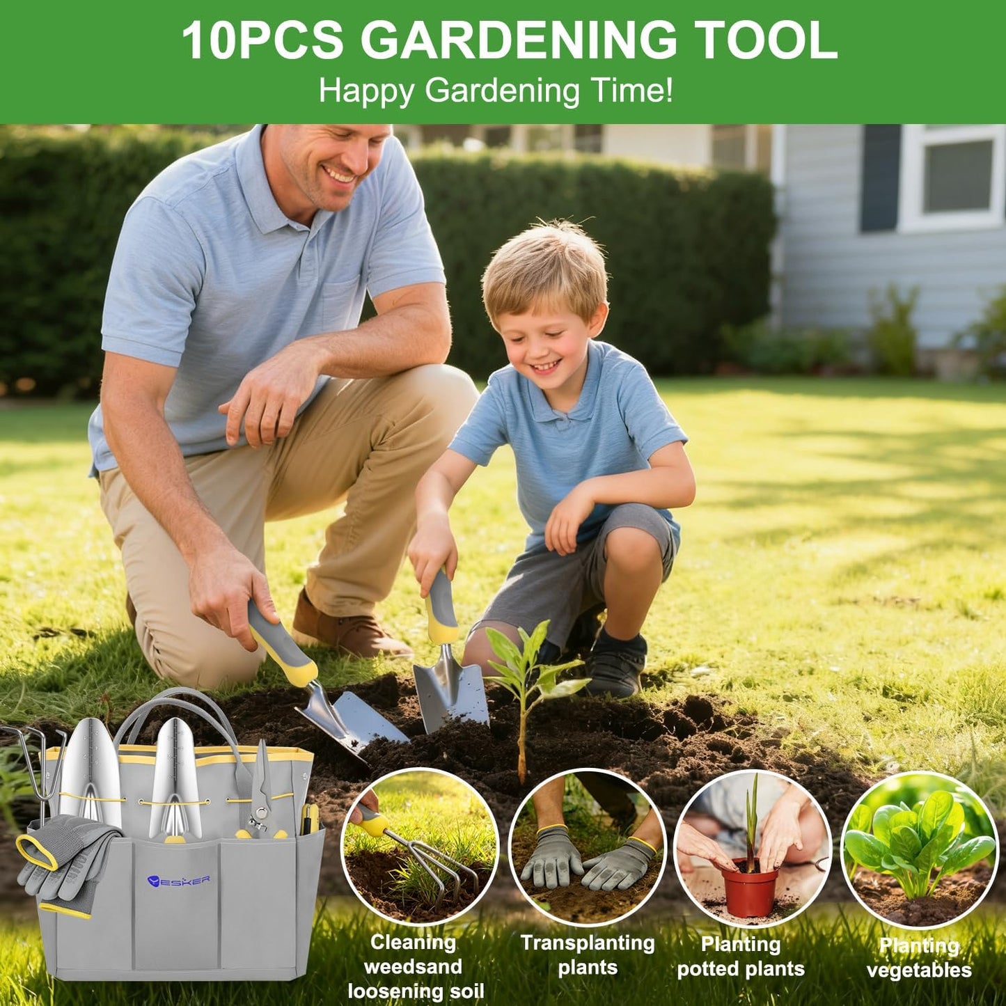 Pruning Shears Garden Shears 8.6" Professional Bypass Garden Scissors Yard Clippers with Sharp SK5 Steel Blade Heavy Duty Hand Pruners for Branch Flower Plant Trimming Cutting Gardening Tools