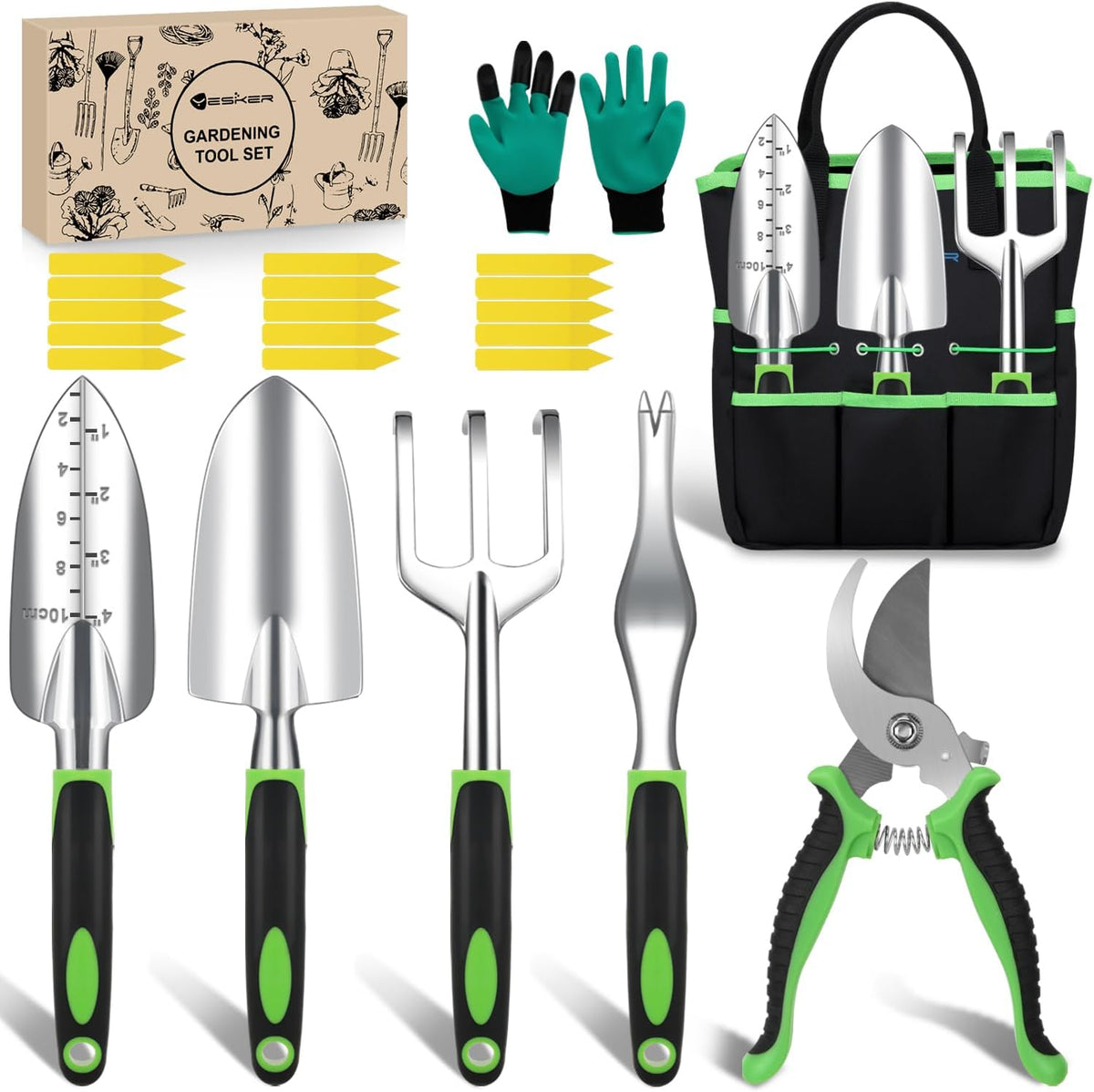 Pruning Shears Garden Shears 8.6" Professional Bypass Garden Scissors Yard Clippers with Sharp SK5 Steel Blade Heavy Duty Hand Pruners for Branch Flower Plant Trimming Cutting Gardening Tools