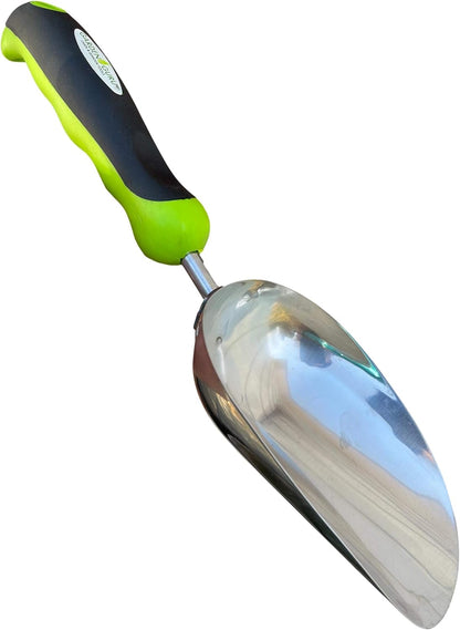 Super Strong Garden Scoop Trowel Shovel Transplanter - Stainless Steel - Rust Resistant - Ergonomic Grip - Perfect Hand Shovel for Gardening Transplanting and Digging