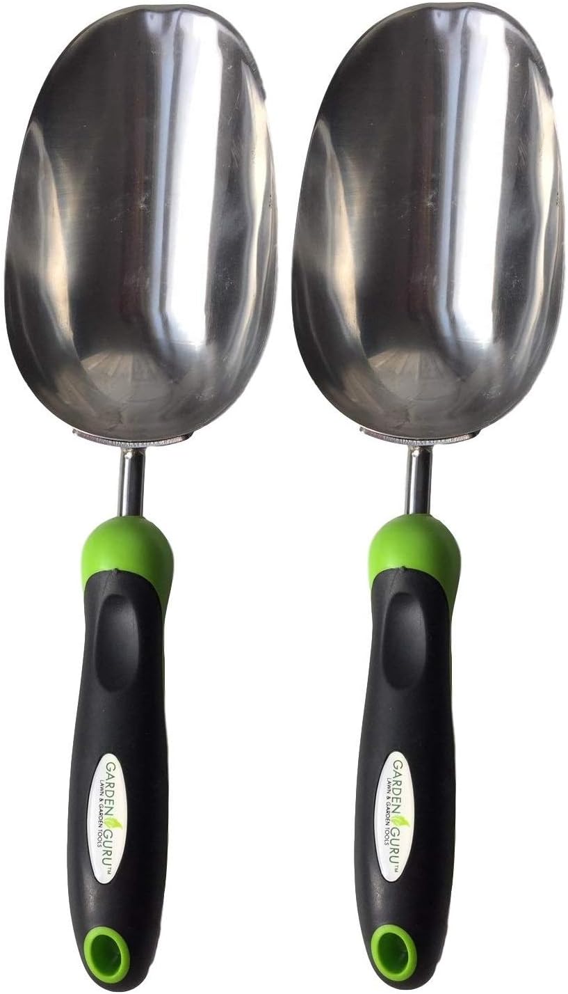 Super Strong Garden Scoop Trowel Shovel Transplanter - Stainless Steel - Rust Resistant - Ergonomic Grip - Perfect Hand Shovel for Gardening Transplanting and Digging