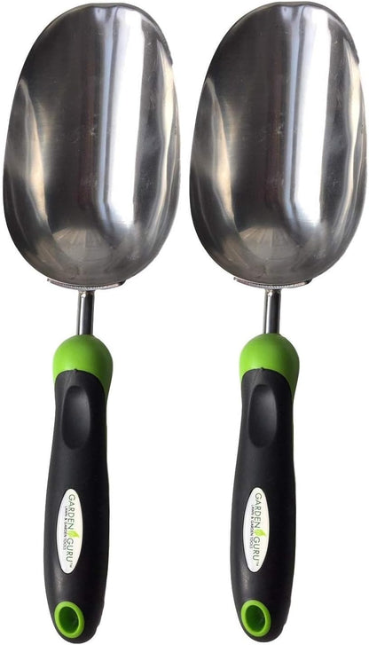 Super Strong Garden Scoop Trowel Shovel Transplanter - Stainless Steel - Rust Resistant - Ergonomic Grip - Perfect Hand Shovel for Gardening Transplanting and Digging
