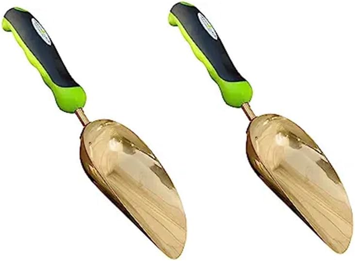 Super Strong Garden Scoop Trowel Shovel Transplanter - Stainless Steel - Rust Resistant - Ergonomic Grip - Perfect Hand Shovel for Gardening Transplanting and Digging