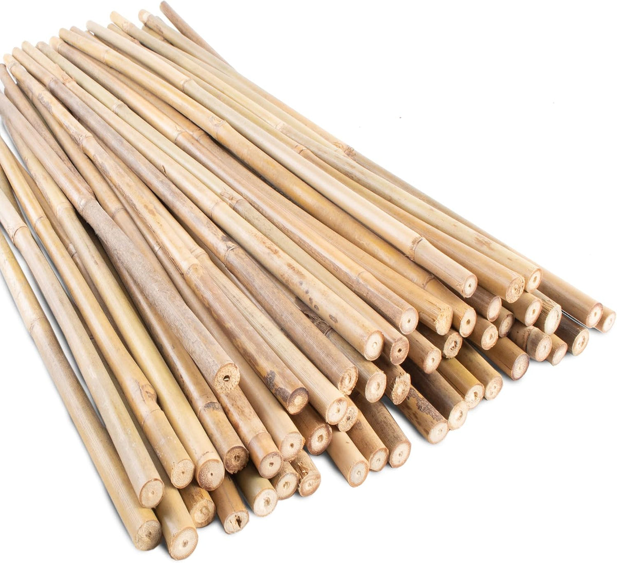 50Pcs Garden Stakes, 0.32”/16 Inch Bamboo Sticks，Natural Plant Stakes for Indoor and Outdoor Plants，Poles for Tomatoes, Beans, Potted Plants