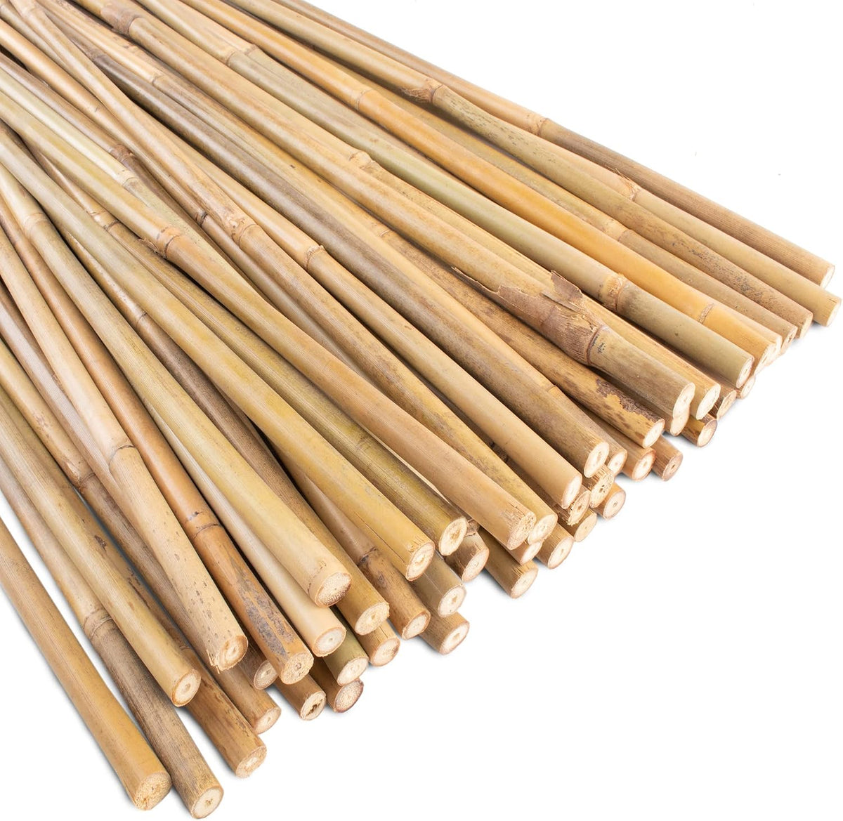 50Pcs Garden Stakes, 0.32”/16 Inch Bamboo Sticks，Natural Plant Stakes for Indoor and Outdoor Plants，Poles for Tomatoes, Beans, Potted Plants