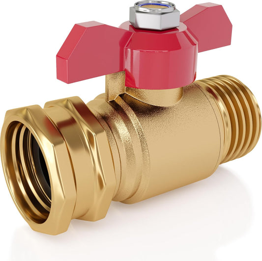 ® Garden Hose Shut Off Valve 3/4" Brass | Full Flow & Heavy Duty | 2026 Edition