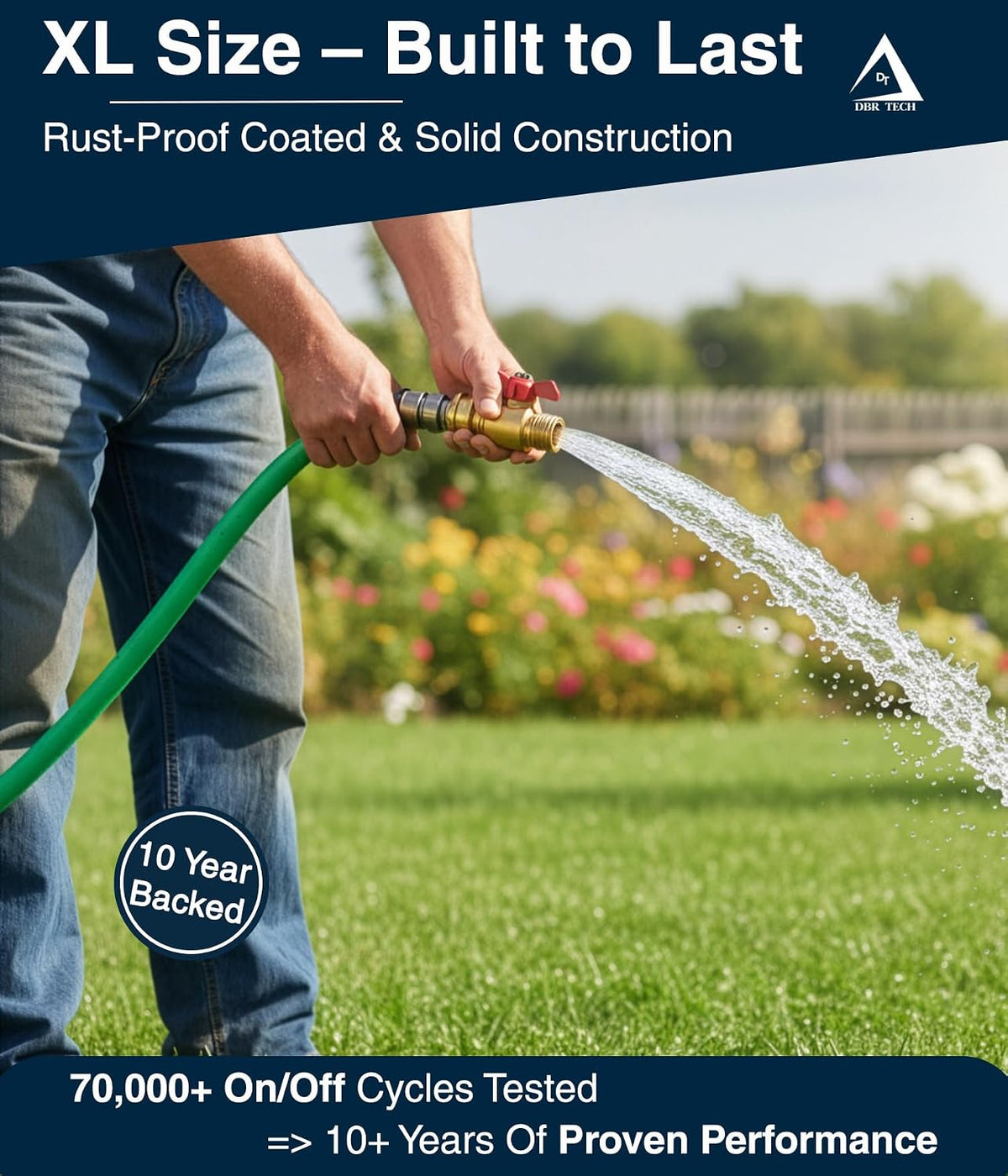 ® Garden Hose Shut Off Valve 3/4" Brass | Full Flow & Heavy Duty | 2026 Edition