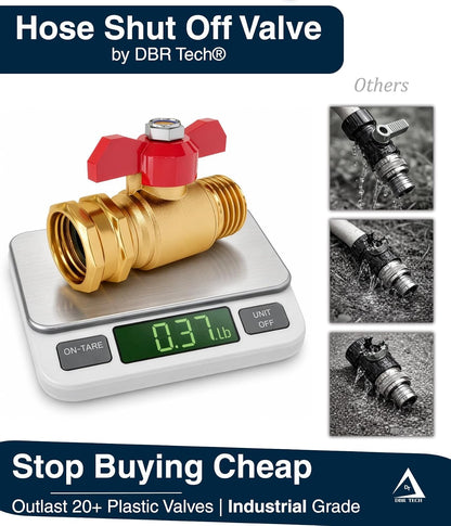 ® Garden Hose Shut Off Valve 3/4" Brass | Full Flow & Heavy Duty | 2026 Edition