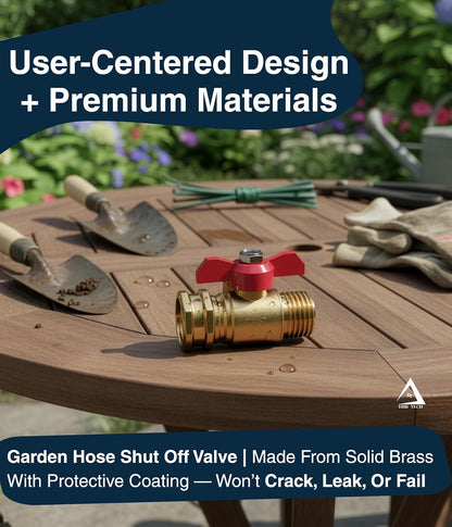 ® Garden Hose Shut Off Valve 3/4" Brass | Full Flow & Heavy Duty | 2026 Edition