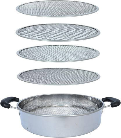 Soil Sifter with Handle – Includes 4 Replaceable Mesh Screens 3mm/6mm/9mm/12mm for Gardening & Compost