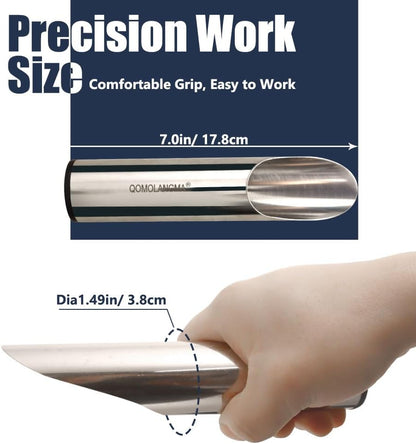 Small Stainless Bonsai Soil Scoop - Garden Handle Scooper for Transplanting, Potting, Digging & Plant Care, Gardening Trowel Tool for Long-Term, Plant Lover Gifts for Women Gardener/ 1 Pcs