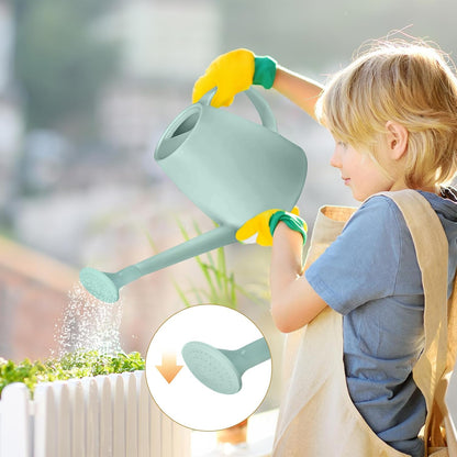 Plastic Watering Can for Home Plant Garden 1/2 Gallon Green