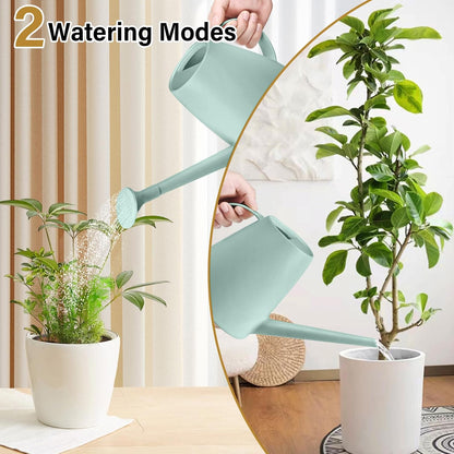 Plastic Watering Can for Home Plant Garden 1/2 Gallon Green