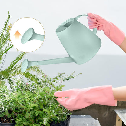 Plastic Watering Can for Home Plant Garden 1/2 Gallon Green