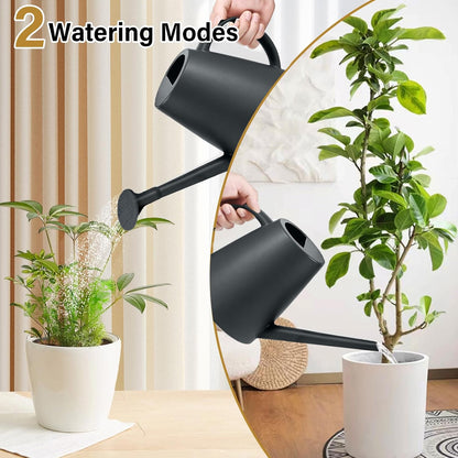 Plastic Watering Can for Home Plant Garden 1/2 Gallon Green