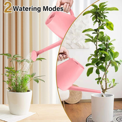 Plastic Watering Can for Home Plant Garden 1/2 Gallon Green