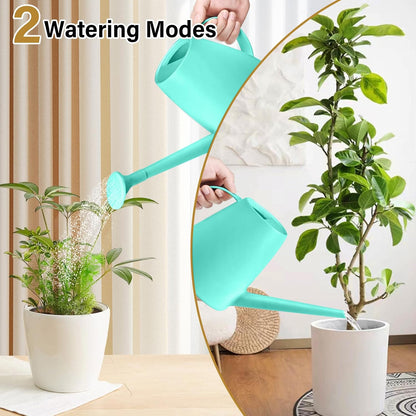 Plastic Watering Can for Home Plant Garden 1/2 Gallon Green