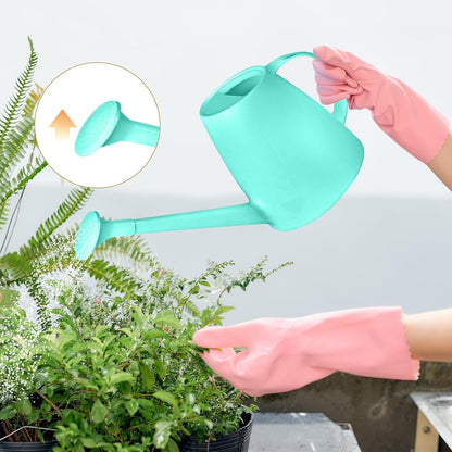 Plastic Watering Can for Home Plant Garden 1/2 Gallon Green