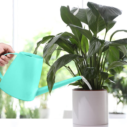 Plastic Watering Can for Home Plant Garden 1/2 Gallon Green