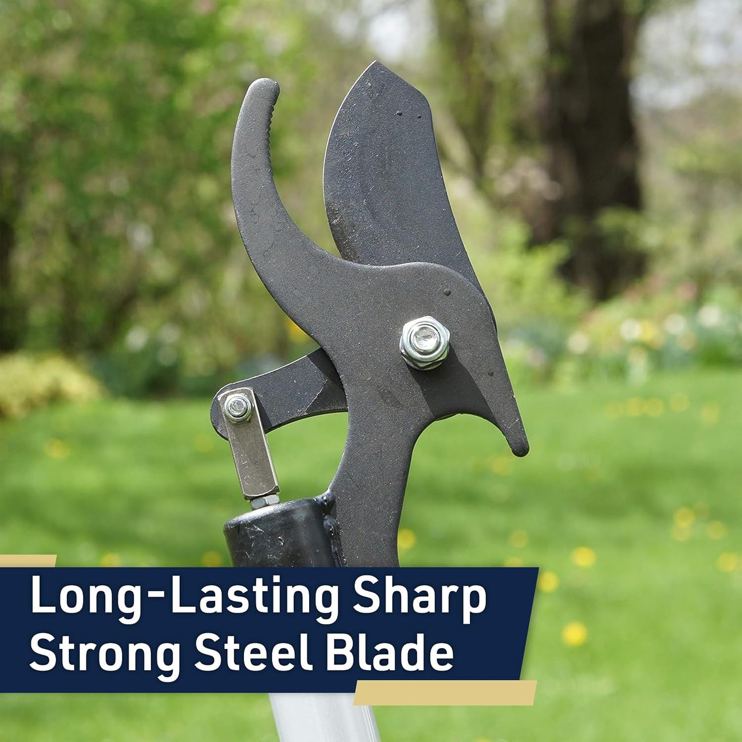 Tree Trimmer Pruning Shears - 59” Long Reach Pruner with Rotating Head and Sharp Bypass Loppers - Tree Branch Cutter for Branches Up to 1-3/8” - Lightweight Aluminum Pruners