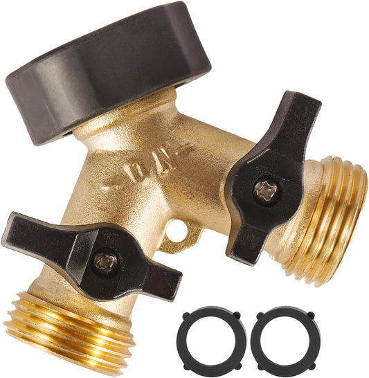 Garden Hose Splitter 2 Way Heavy Duty, Easy Grip Handle