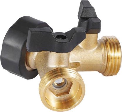 Garden Hose Splitter 2 Way Heavy Duty, Easy Grip Handle