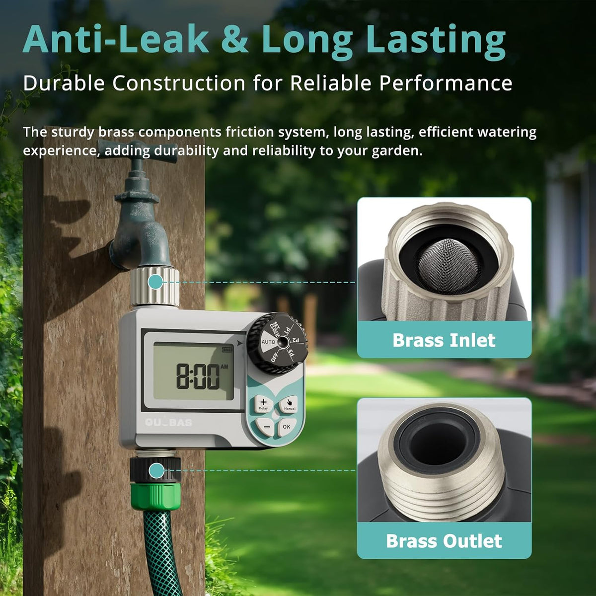 Zero Pressure Water Timer, Sprinkler Timer for Garden Hose Faucet