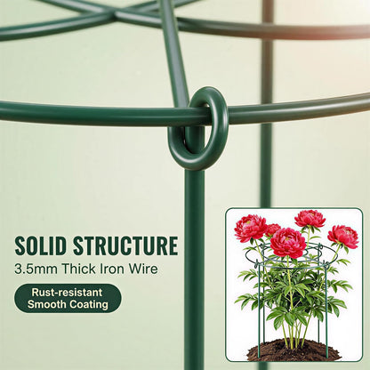4 Packs Peony Cages and Supports, 11.8"x16" Metal Plant Supports