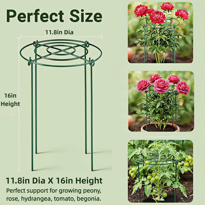 4 Packs Peony Cages and Supports, 11.8"x16" Metal Plant Supports