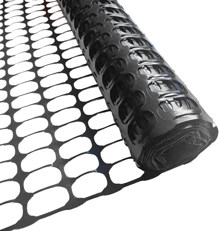 4'x100' Plastic Mesh Fence for Garden with 100 Zip Ties, Green