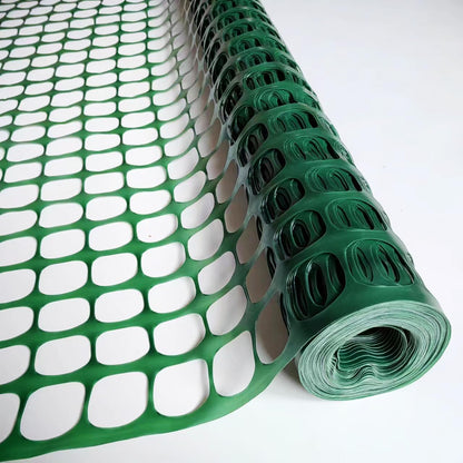 4'x100' Plastic Mesh Fence for Garden with 100 Zip Ties, Green