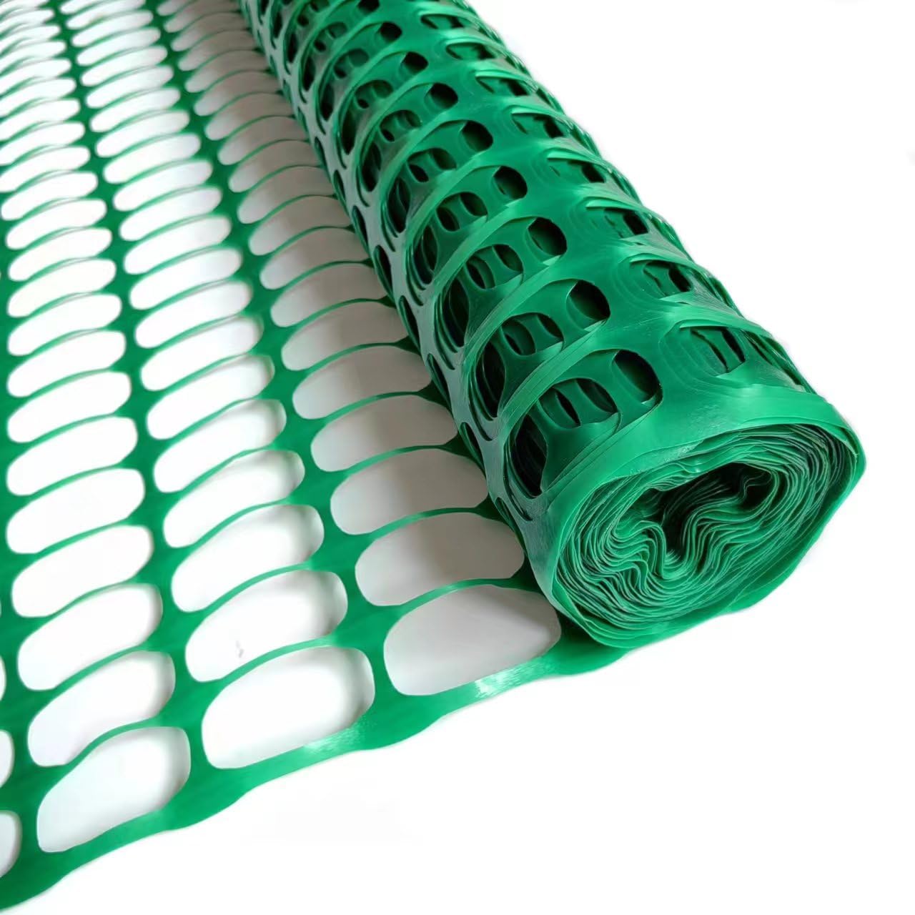 4'x100' Plastic Mesh Fence for Garden with 100 Zip Ties, Green