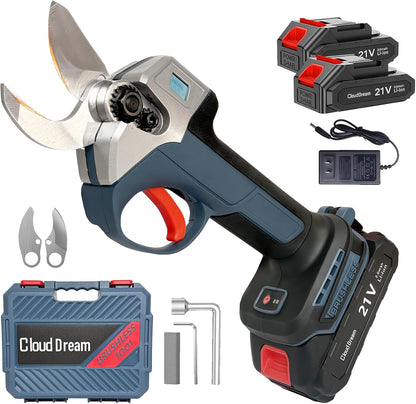 Electric Pruning Shears Cordless,30mm 1.2'' Cutting Diameter Pruning Shears Garden Tool with LED Display,2000mAh*2 Batteries,Replaceable SK5 Blade,Brushless Motor for Garden Tree Pruner Branch