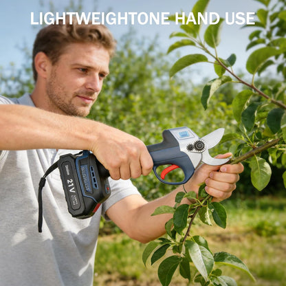 Electric Pruning Shears Cordless,30mm 1.2'' Cutting Diameter Pruning Shears Garden Tool with LED Display,2000mAh*2 Batteries,Replaceable SK5 Blade,Brushless Motor for Garden Tree Pruner Branch