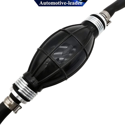 Fuel Line Assembly, Outboard Motor Inner Diameter 10mm 3/8inch Outer 5/8inch Dia Hose Marine Boat RVs Assembly with Primer Bulb Steel Clamps